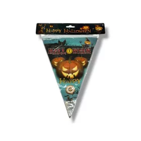 Halloween zászló  28*20cm*10db tökös