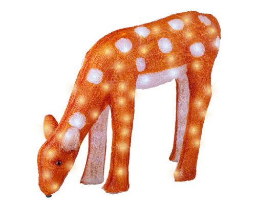 Karácsonyi szarvas dekoráció LED hideg fehér fénnyel, kültéri 61x22x49 cm 