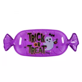 Halloween cukorka tartó tál 35x13cm lila