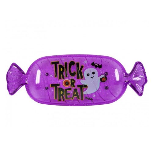 Halloween cukorka tartó tál 35x13cm lila