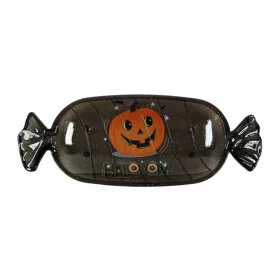 Halloween cukorka tartó tál 35x13cm fekete