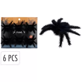 Halloween -Dekor pókok 6db/cs