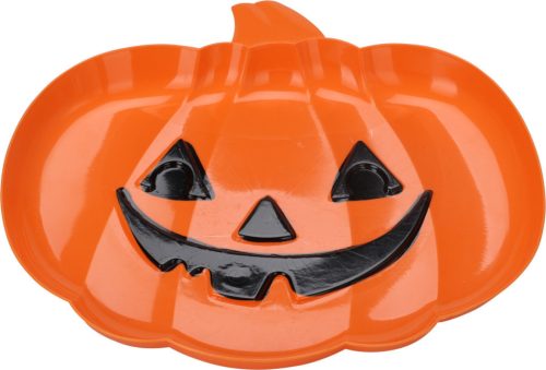 Halloween tök tányér műanyag 