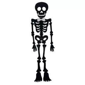 Halloweeni-i csontváz függődísz filcből fekete 