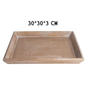 Fa tálca antik aranyozott 30x30x3 cm 