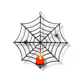 Halloween dekor pókháló mécsessel -  29,5*28*5cm 