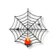 Halloween dekor pókháló mécsessel -  29,5*28*5cm 