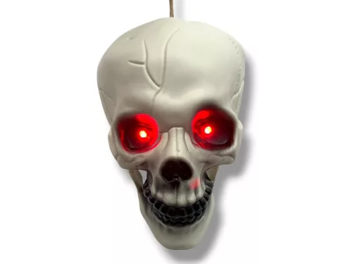 Halloween dekor koponya ledes  20*15*12cm csak világít 