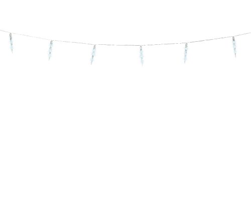 Fényfüzér jégcsap LED- hóesés effekt, kültéri átlátszó vezeték, hidegfehér, 280x18 cm 