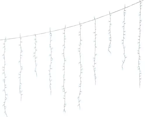 Jégcsap alakú fényfűzér LED-es hideg fehér fénnyel 375x60 cm kültéri , beltéri