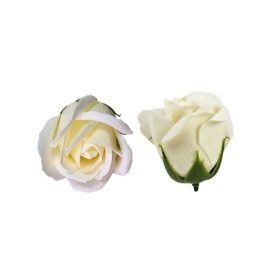 Szappanrózsafej 6 cm halványsárga