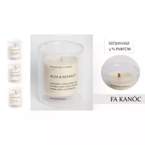 Szója gyertya + 5% parfüm dupla üveg ami hasznosítható majd  10x12cm 3 féle