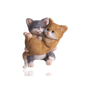 Kerámia macska ölben vörös 6cm