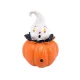 Kerámia halloweenszellem  narancs 7x9cm