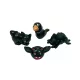 Kerámia halloween állatok 4db fekete 4,8cm