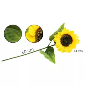 Selyem napraforgó szálas 60cm, 14cm-es fej