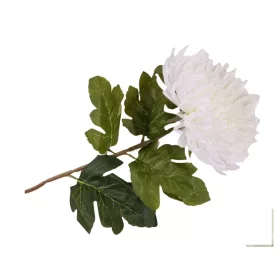 Élethű mű krizantém szál, krémszínű, 75 cm