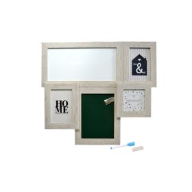 Képkeret 3 képhez + 2 üzenet tábla /filccel irható/