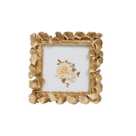 Képkeret ginkgo leveles 12x12cm - arany