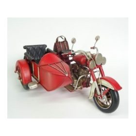 Makett oldalkocsis motor piros 28,8x18,5x15cm