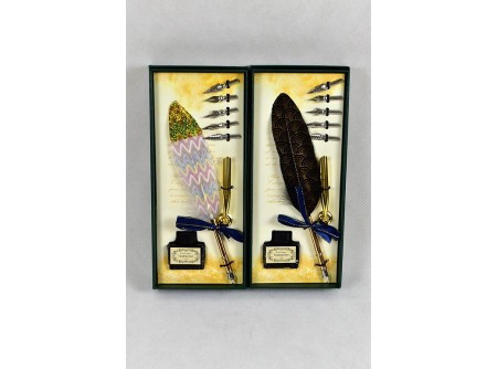 Kalligráfikus szett tinta+toll díszdobozban zöld