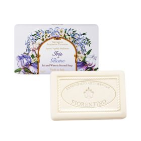   Írisz és lilaakác illatú olasz dekor szappan díszcsomagolásban 250 g