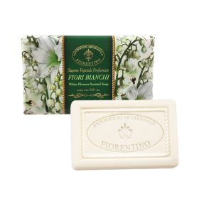   Fehér virág illatú olasz dekor szappan díszcsomagolásban 250 g