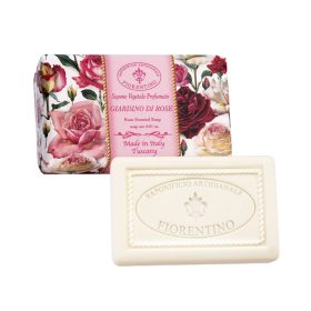 Rózsa illatú olasz dekor szappan díszcsomagolásban 250 g