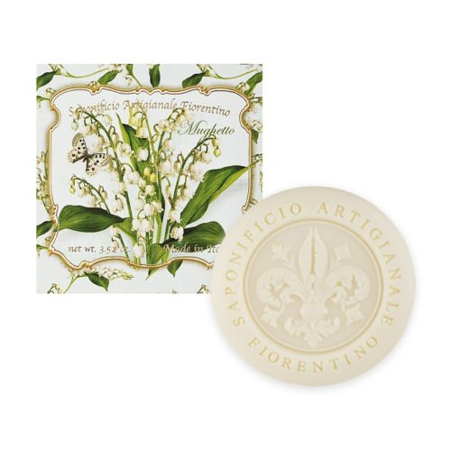 Gyöngyvirág illatú olasz dekor szappan díszdobozban 100 g