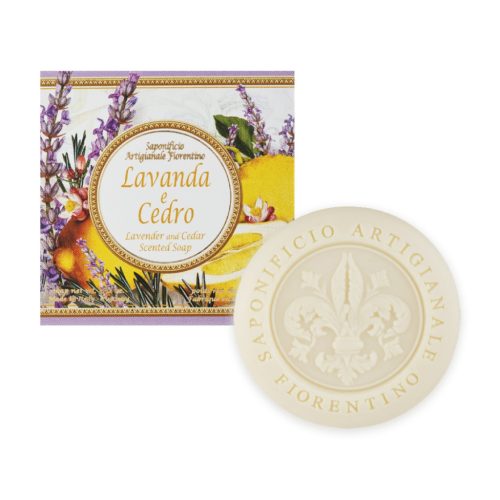 Levendula és citrom illatú olasz dekor szappan díszdobozban 100 g