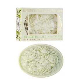   Gyöngyvirág illatú olasz dekor szappan díszdobozban 125 g