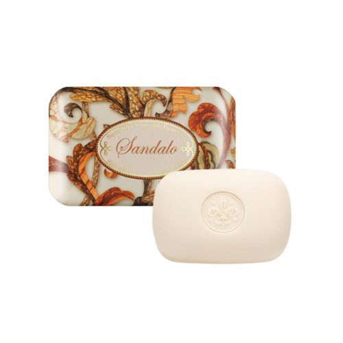 Szantálfa illatú olasz dekor szappan díszcsomagolásban 200 g