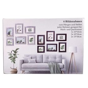   Képkeret szett 6db-os fehér 1/10x10cm , 3/10x15cm ,2/13x18cm