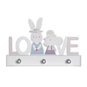 Akasztó 3 férőhelyes "LOVE" nyuszi és egér