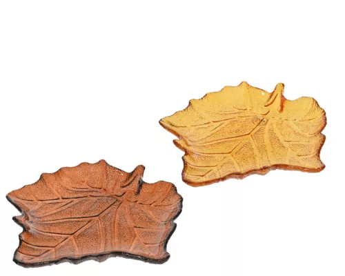 Üveg levéltál 2 színben, 25,5×25×2,5 cm válaszható/db