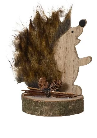 Dekoratív fa sün figura – FSC Mix 70%, 12 cm