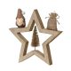 Karácsonyi csillag alakú orrszakáll dekoráció 2x14,5x16,5 cm 70 % FSC mix