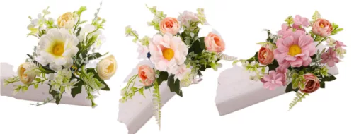 Élethű mű rózsa és margaréta csokor 35 cm – 3 féle színben válaszható/db