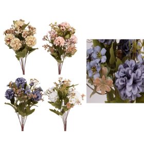   Élethű mini hortenzia csokor 9 ággal 41 cm 4 féle válaszható/db