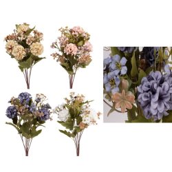   Élethű mini hortenzia csokor 9 ággal 41 cm 4 féle válaszható/db
