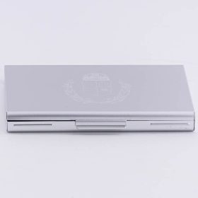 Névjegykártya tartó fém címeres gravírozott