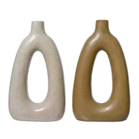   Porcelán váza fényes mázzal,2 féle – 18,5×6,8×32 cm választható/db