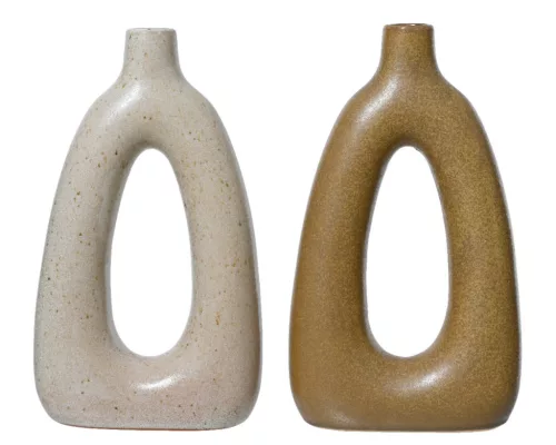 Porcelán váza fényes mázzal,2 féle – 18,5×6,8×32 cm választható/db