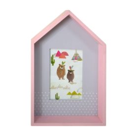 Fa ház képkeret,dekoros 19x29,5x5,5cm