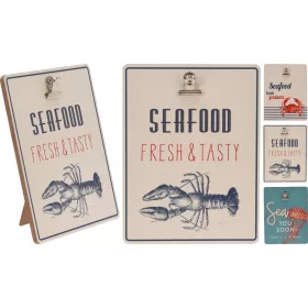 Csipeszes írótábla "Seafood" 17x13cm