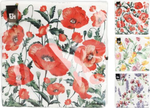 Tavaszi virágos szalvéta 33x33cm 16db/cs 3 féle választható