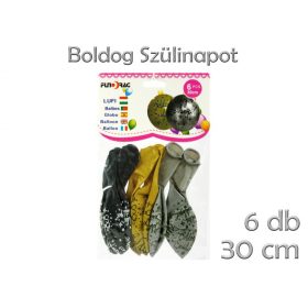 Latex lufi BSZ arany-ezüst 5db 30cm