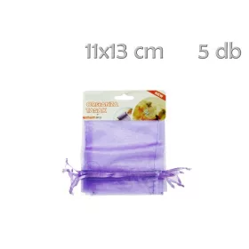 Organza tasak világoslila 5db 11x13cm