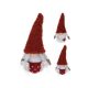 Manó figura piros sapkás, plüss 15x10x29cm fiú/lány választható / db