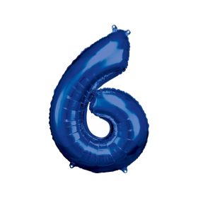 Fólia lufi számos 6-os   kék 30x47cm